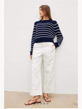 Velvet by Graham & Spencer Cream Wide-Leg Pants